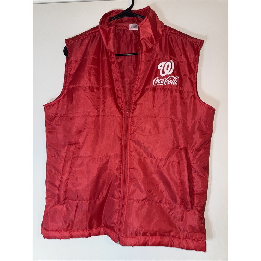 Washington Nationals Coca Cola Puffer Vest Size Small